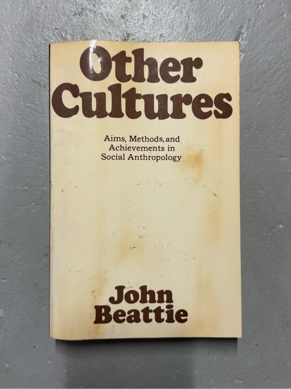 Vintage Other Cultures John Beattie Social Anthropology Paperback Oxford